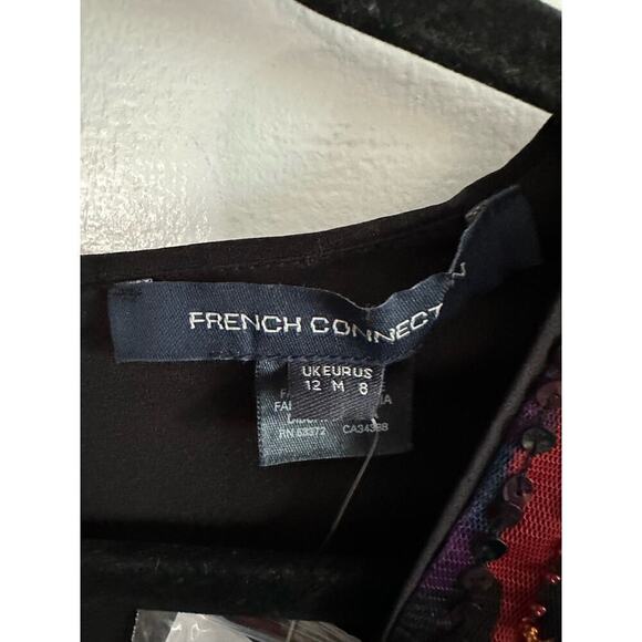 FRENCH CONNECTION Emille Inari Womens Sequined Leopars Cocktail Mini Dress - 8 - Picture 6 of 7